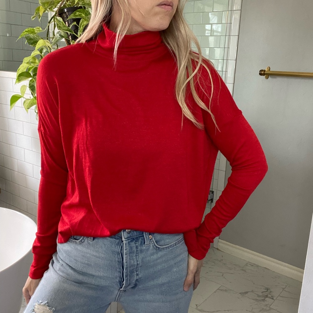 Banana Republic Red Turtleneck
